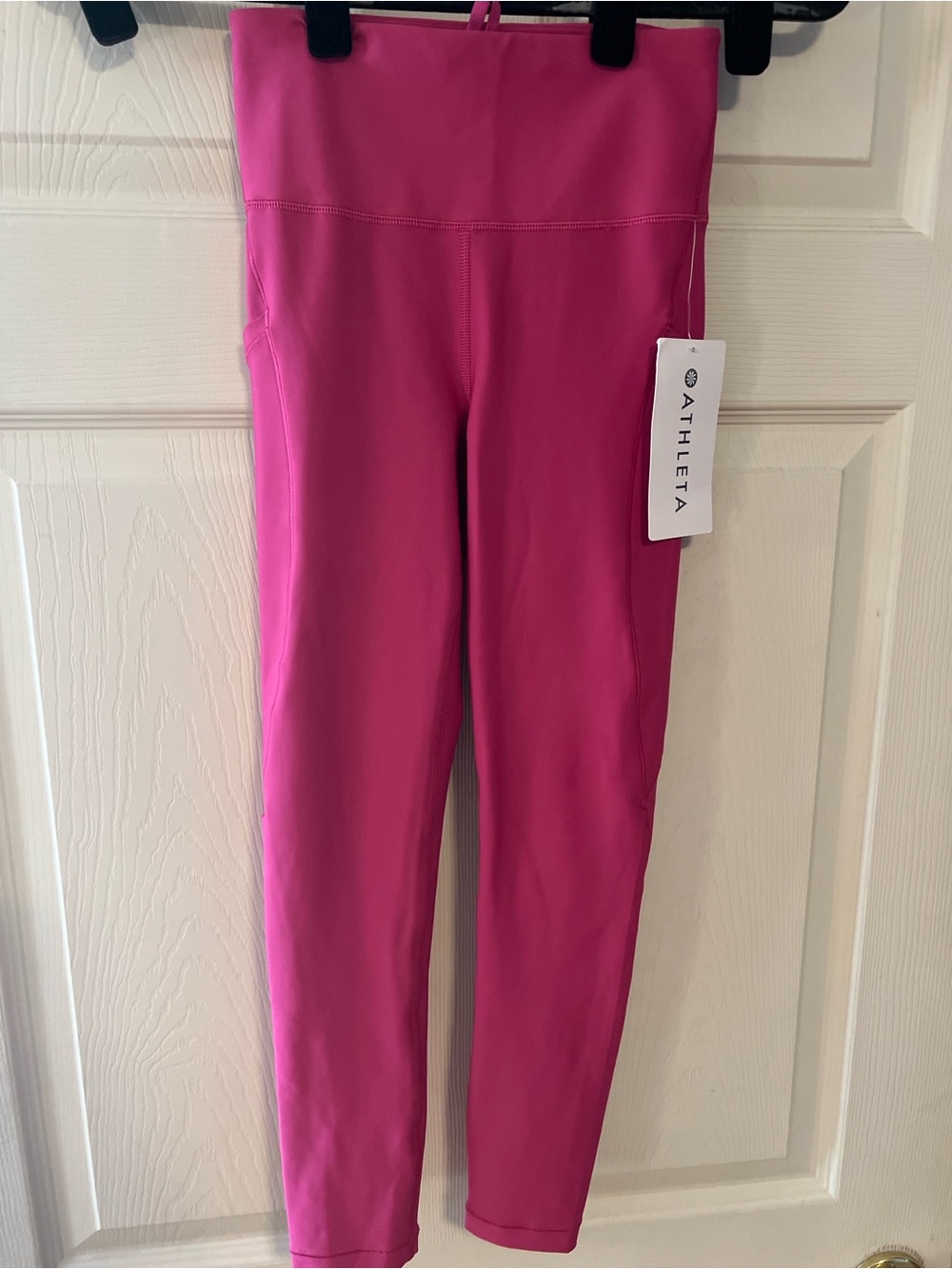 #130 NWT Athleta Interval Stash 7/8 Tight Leggings Pink XXS High Rise PowerMove